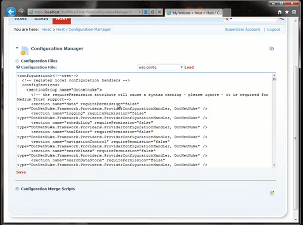 DotNetNuke Configuration Manager
